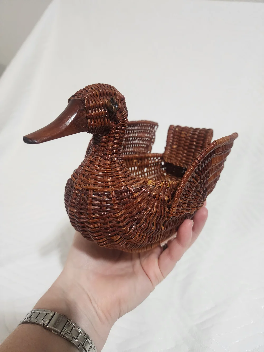 Woven Duck Basket - Brown Decorative Home Accent